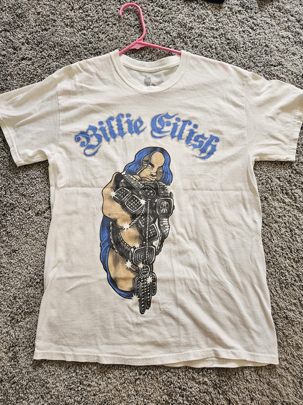Billabong White Kids Tee with Blue Graphic